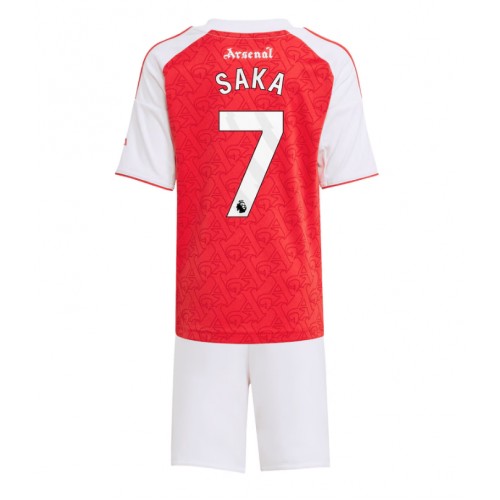 Dres Arsenal Bukayo Saka #7 Domaci za djecu 2025-26 Kratak Rukav (+ kratke hlače)